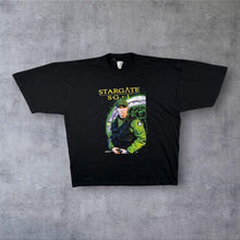 Load image into Gallery viewer, Vintage Stargate SG-1 (2000) "Jack O'Neill" Sci-Fi TV Show Graphic Black T-Shirt