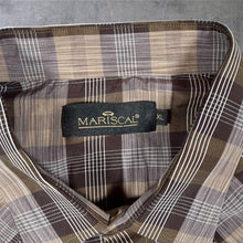 Load image into Gallery viewer, Vintage Mariscal Western Cowboy Brown Multi Check Long Sleeve Popper Shirt
