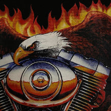 Load image into Gallery viewer, Early 00’s Larry’s Boots “Columbia, MO” Biker Eagle Spellout Graphic T-Shirt