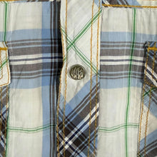 Load image into Gallery viewer, Meltin' Pot Womens XL Western Plaid Shirt Pearl Snap Short Sleeve Y2K