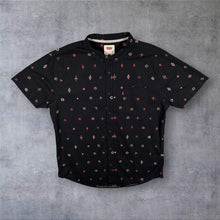 Load image into Gallery viewer, Levi's Aztec Native American Patterned Black Short Sleeve Cotton Button-Down Shirt