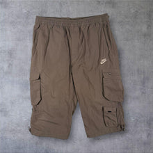 Load image into Gallery viewer, Vintage Y2K Nike 3/4 Cargo Shorts Brown Baggy Utility Multi Pocket 00s