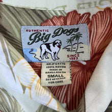 Load image into Gallery viewer, Early 00's Big Dogs Hawaiian Tropical Floral Patterned Rayon Open Collar Short Sleeve Shirt