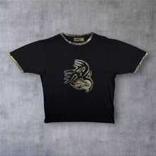 Load image into Gallery viewer, Legendary Original Deer Gear Camo Animal Graphic Ringer Cotton Black T-Shirt