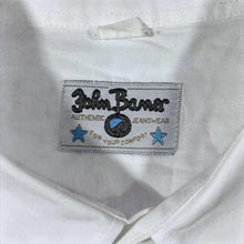 Load image into Gallery viewer, Early 00's John Baner Gothic Y2K Tribal Patterned White Cotton Short Sleeve Shirt