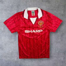 Load image into Gallery viewer, Manchester United 1994 FA Cup Final Cantona 7 Shirt Score Draw Retro Medium