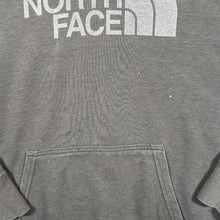 Load image into Gallery viewer, TNF The North Face Big Logo Spellout Graphic Grey Distressed Pullover Hoodie