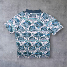 Load image into Gallery viewer, Callaway Opti-Dri Blue White Floral Patterned Polyester Blend Golf Polo Shirt