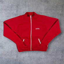 Load image into Gallery viewer, Animal Worldwide Freeride Track Jacket Red UK 8 Y2K Surf Skate Spellout Zip