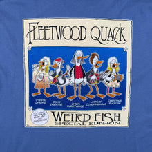 Load image into Gallery viewer, Weird Fish "Fleetwood Quack" Parody Music Spellout Graphic Blue T-Shirt