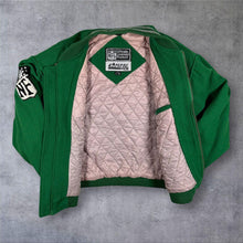 Load image into Gallery viewer, Vintage 90s Philadelphia Eagles NFL Campri Wool Varsity Bomber Jacket Green L XL