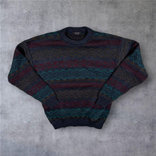 Load image into Gallery viewer, Vintage St Michael M&S Jumper Medium UK 90s Geometric Fair Isle Knit Acrylic