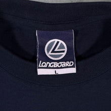 Load image into Gallery viewer, Early 00's Longboard "Technical Surfer" Y2K Graphic Navy Blue Cotton T-Shirt