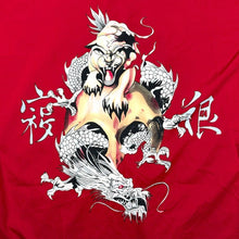 Load image into Gallery viewer, Early 00's Spotwear Goth Y2K Traditional Dragon Tiger Red Short Sleeve Shirt
