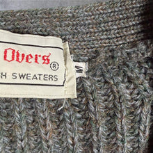 Load image into Gallery viewer, WoolOvers Pure New Wool Chunky Ribbed Cardigan Grey Green Vintage Size M