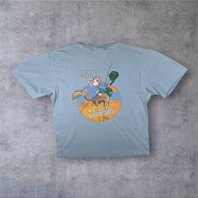 Load image into Gallery viewer, Early 00's Weird Fish "Fishin' Impossible" Faded Blue Graphic Cotton T-Shirt
