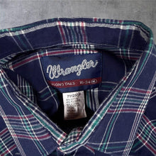 Load image into Gallery viewer, Vintage Wrangler X-Long Tails Western Cowboy Check Long Sleeve Popper Shirt