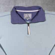Load image into Gallery viewer, Early 00's Lazy Jacks "Polperro" Graphic Baby Blue 1/4 Zip Sweatshirt