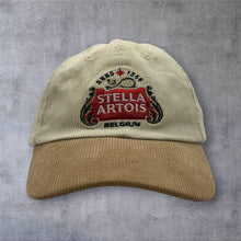 Load image into Gallery viewer, Stella Artois Corduroy Cap Cream Brown Anno 1366 Belgium Beer Baseball Hat