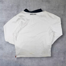 Load image into Gallery viewer, Authentic Originals England Rugby Embroidered Logo White Long Sleeve Polo Shirt