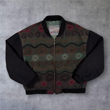 Load image into Gallery viewer, Vintage Redpoint Blockhouse Aztec Bomber Jacket Wool Blend Southwestern XL