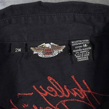 Load image into Gallery viewer, Harley Davidson Womens 2W Plus Shirt Black White Embroidered Y2K Biker
