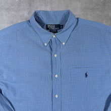 Load image into Gallery viewer, Vintage Polo Ralph Lauren "Ellington" Blue Check Long Sleeve Button-Down Shirt