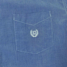 Load image into Gallery viewer, Early 00's Chaps Embroidered Mini Crest Logo Micro Check Short Sleeve Button-Up Cotton Shirt