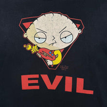 Load image into Gallery viewer, Family Guy "Evil" Stewie Griffin Cartoon TV Show Graphic Black Cotton T-Shirt