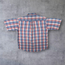 Load image into Gallery viewer, Vintage Orvis Shirt L 90s Red Blue Plaid 100% Cotton Short Sleeve