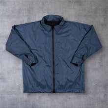 Load image into Gallery viewer, Vintage Speedo Reversible Jacket Large Black Blue Graphic Windbreaker Y2K