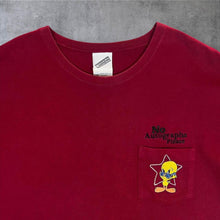 Load image into Gallery viewer, Vintage Looney Tunes (2000) "No Autographs Please" Tweety Bird Embroidered Pocket T-Shirt