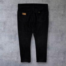 Load image into Gallery viewer, Lois Jeans Mens Black Jumbo Corduroy Trousers W36 L32 Straight Leg Cords