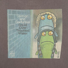 Load image into Gallery viewer, Weird Fish "Salmon and Garfunkel" Parody Graphic Faded Brown-Grey Cotton T-Shirt