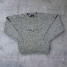 Load image into Gallery viewer, Vintage The Sweater Shop Embroidered Spellout Grey Cotton Acrylic Knit Jumper