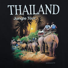 Load image into Gallery viewer, Vintage Joligolf "Thailand" Jungle Tour Tourist Graphic Black Cotton T-Shirt