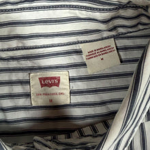 Load image into Gallery viewer, Levi's Red Tab Navy Blue White Striped Cotton Long Sleeve Shirt