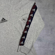 Load image into Gallery viewer, Adidas Classic Mini Logo Tape Sleeve Grey Crewneck Sweatshirt