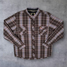 Load image into Gallery viewer, Vintage Mossy Oak Cowboy Western Multi Check Long Sleeve Popper Shirt