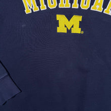 Load image into Gallery viewer, Champion Michigan Wolverines College Embroidered Spellout Navy Blue Sweatshirt
