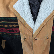 Load image into Gallery viewer, Vintage 90s Oscar Piel Leather Jacket L Southwestern Aztec Sherpa Western