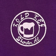 Load image into Gallery viewer, Vintage Russell Athletic Kold Keg Beer T Shirt Mens M USA Made Purple Alabama