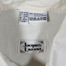 Load image into Gallery viewer, Vintage Jacques Lorant Cowboy Western Embroidered White Cotton Short Sleeve Popper Shirt