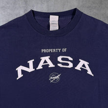 Load image into Gallery viewer, Early 00's Delta "Property Of NASA" USA Tourist Graphic Navy Blue Cotton T-Shirt