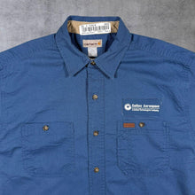 Load image into Gallery viewer, Carhartt Workwear Patch Pocket Logo Blue Short Sleeve Cotton Polyester Shirt