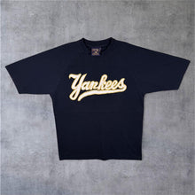 Load image into Gallery viewer, Early 00's MLB Cooperstown Collection New York Yankees Baseball Embroidered Navy Blue T-Shirt
