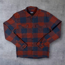 Load image into Gallery viewer, Patagonia Fjord Flannel Shirt Mens S Organic Cotton 42400 Red Navy Buffalo Check