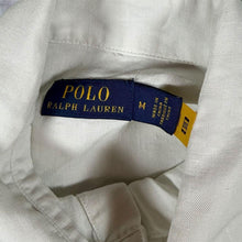 Load image into Gallery viewer, Polo Ralph Lauren White Short Sleeve Linen Silk Blend Balloon Sleeve Shirt