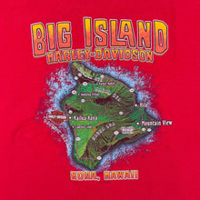 Load image into Gallery viewer, Harley Davidson (2013) Big Island Kona, Hawaii Biker Tourist Graphic Red T-Shirt