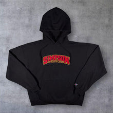Load image into Gallery viewer, Vintage Y2K Champion Simpson Wrestling Hoodie Black XL USA College